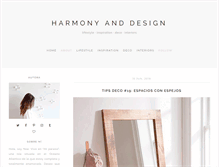Tablet Screenshot of harmonyanddesign.com